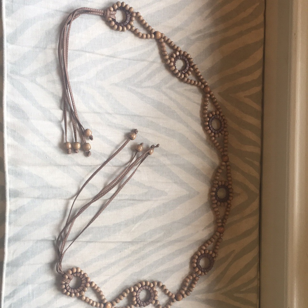 Tying beaded belt